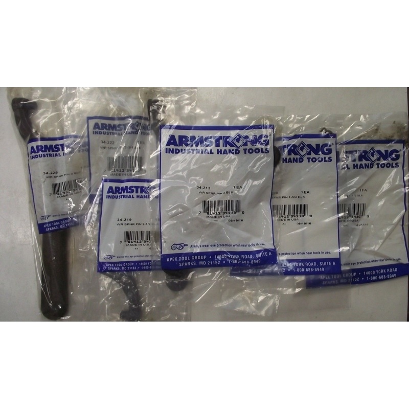 Armstrong P5-233 6pc Pin Spanner Wrench Set USA