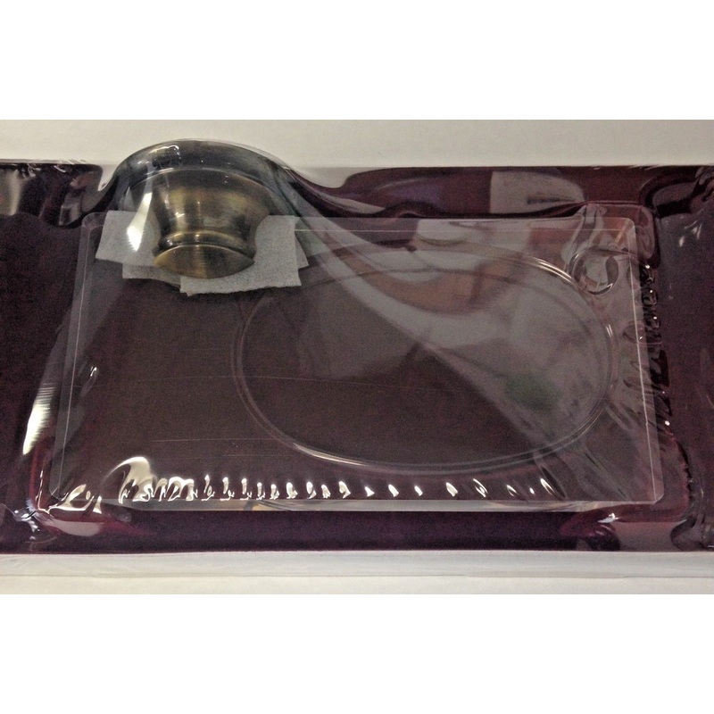 Baldwin 3416-050 Satin Brass & Black Premium Harlequin Soap Dish