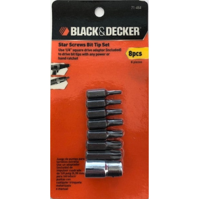 Black & Decker 71-464 Torx Bit Set 8-Piece