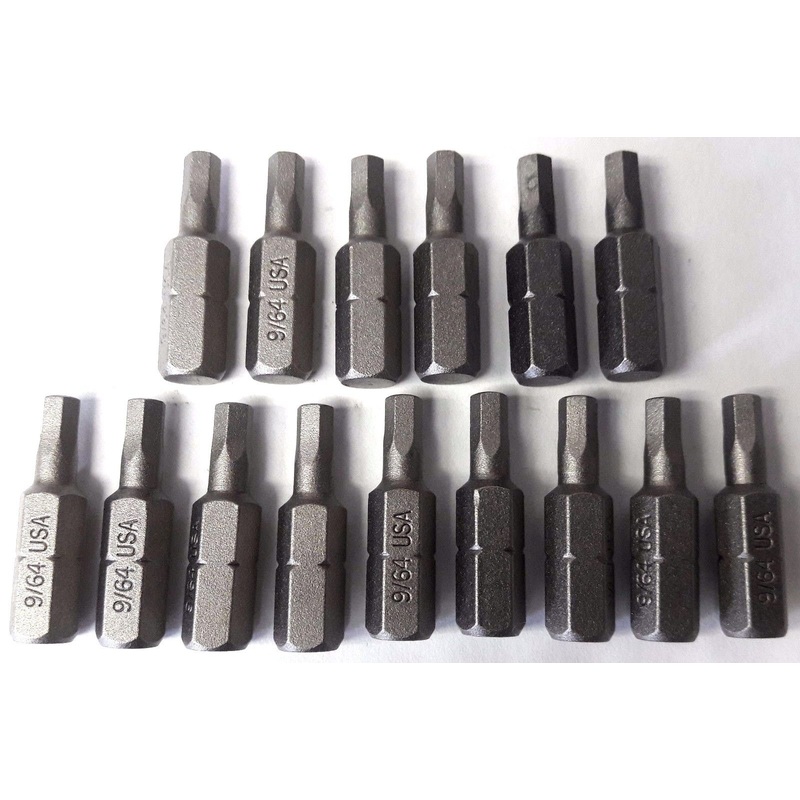 Bosch 1609427270 9/64" x 1" Ribbed Insert Bits Screw Tips USA 15pcs