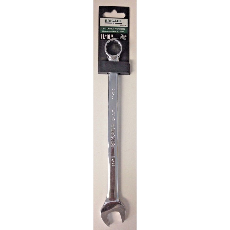 Brigade BR10713 11/16" Full Polish 12 Point Combination Wrench