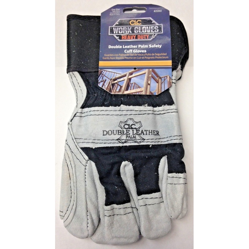 Custom Leathercraft 2050 Work Gloves With Double Leather Palm And Safety Cuff