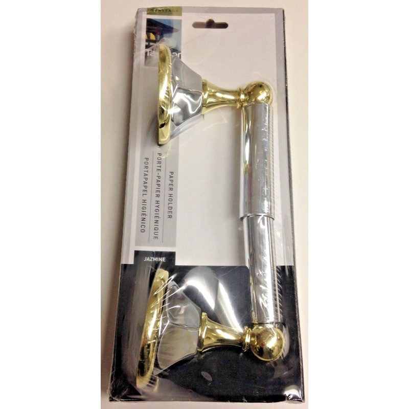 Taymor 02-D5708CB Jazmine Toilet Paper Holder Polished Chrome & Brass