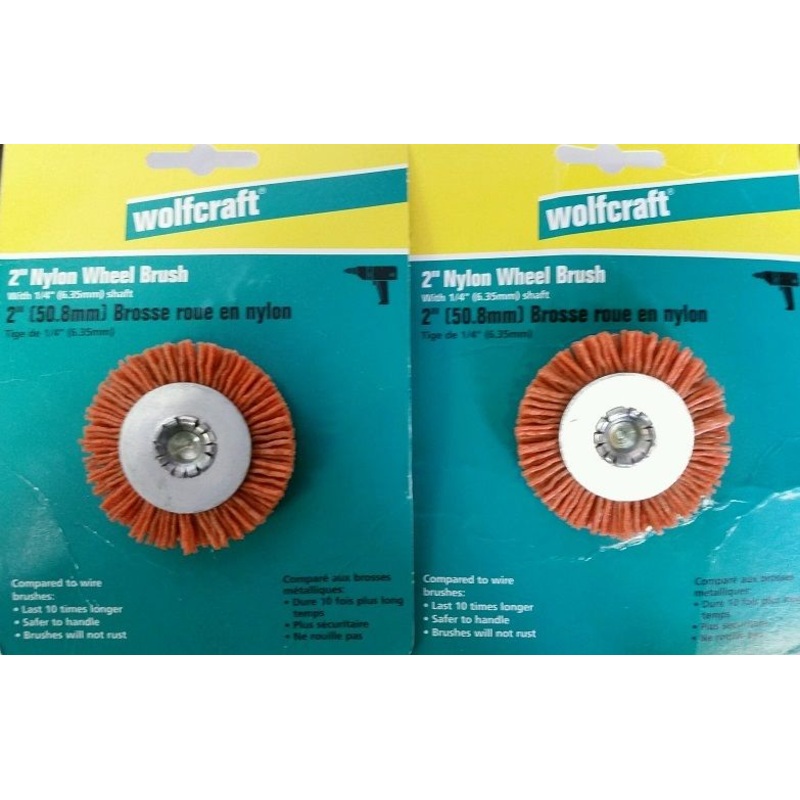 Wolfcraft 2" Nylon Wheel With 1/4" Shaft 1501 Germany 2 PCS