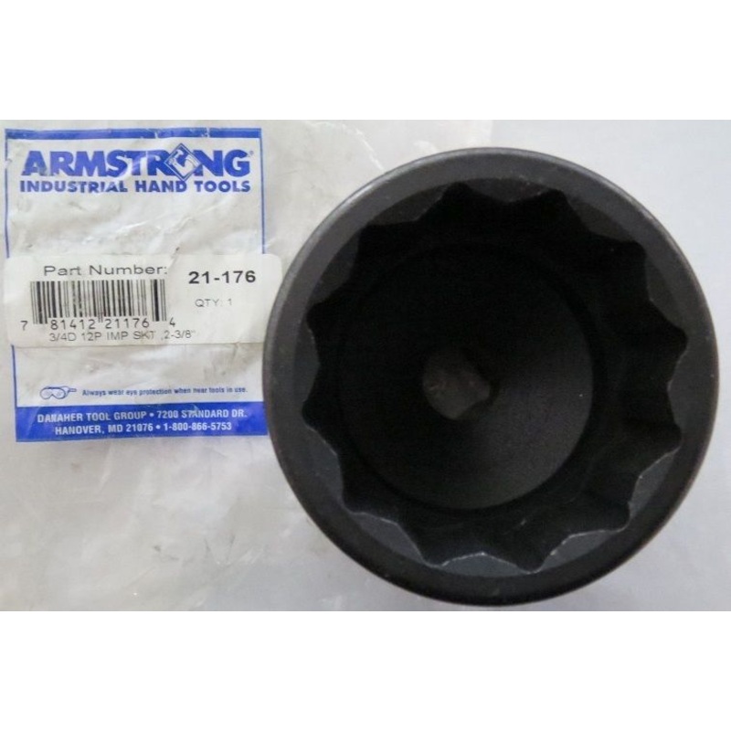 Armstrong 21-176 2-3/8" 3/4" Drive 12PT Impact Socket USA