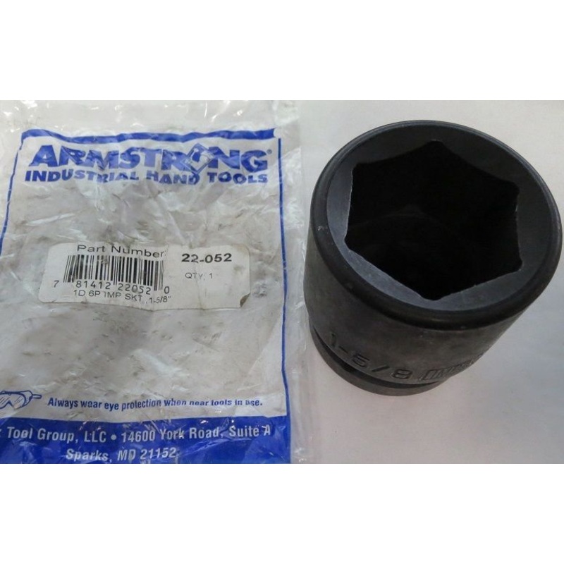 Armstrong 22-052 1" Drive 6PT 1-5/8" Impact Socket USA