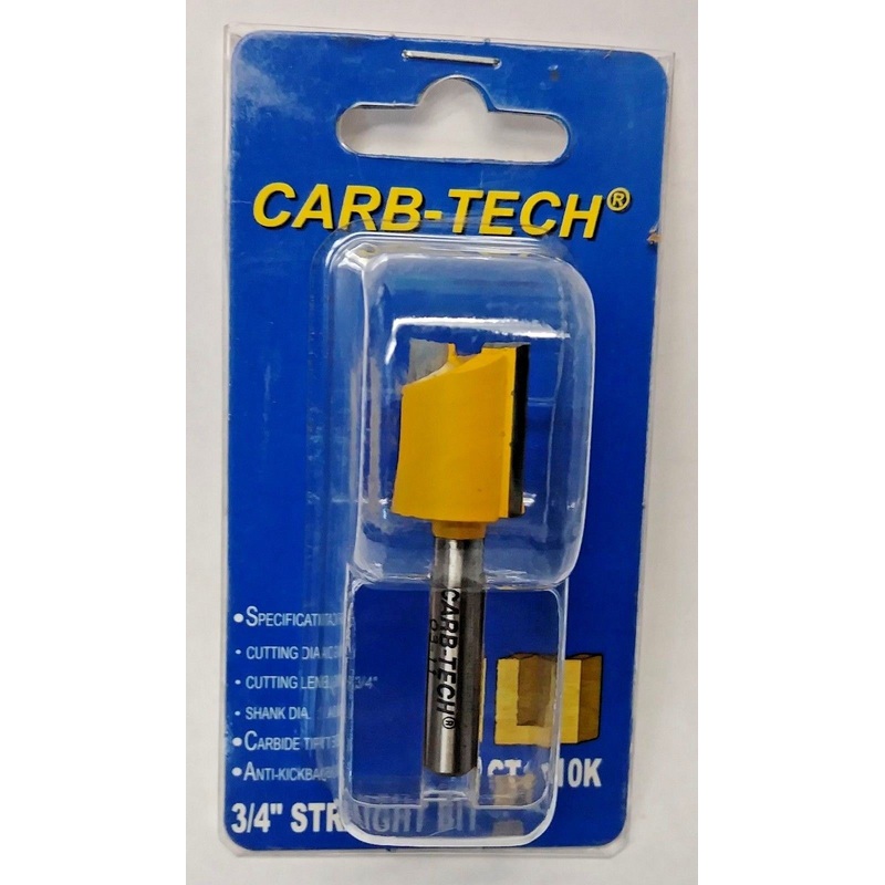 Carb-Tech CT1010K 3/4" Carbide Tipped Straight Router Bit