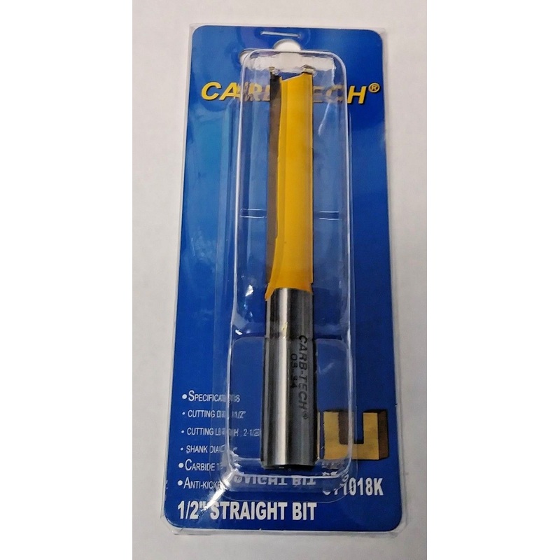 Carb-Tech CT1018K 1/2" Carbide Tipped Straight Router Bit