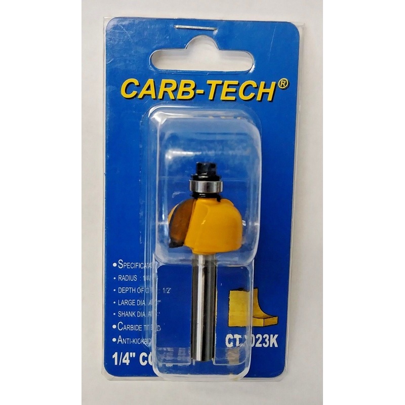Carb-Tech CT1023K 1/4" Carbide Tipped Cove Router Bit