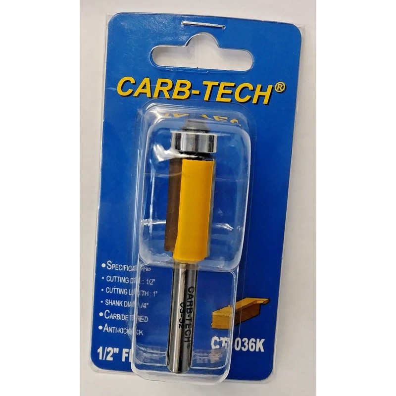 Carb-Tech CT1036K 1/2" Flush Trim Router Bit Carbide Tipped