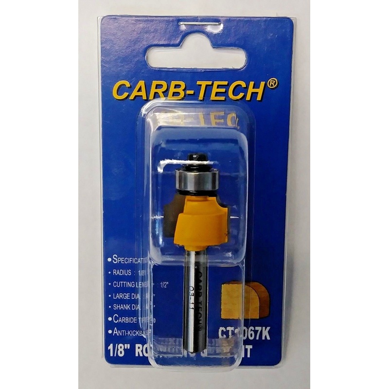Carb-Tech CT1067K 1/8" Carbide Tipped Rounding Over Router Bit