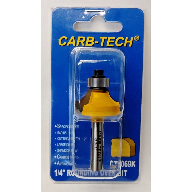 Carb-Tech CT1069K 1/4" Rounding Over Router Bit Carbide Tipped