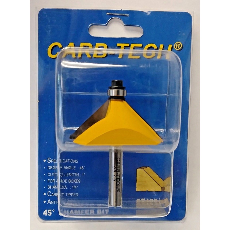 Carb-Tech CT1091K 45 Chamfer Router Bit Carbide Tipped