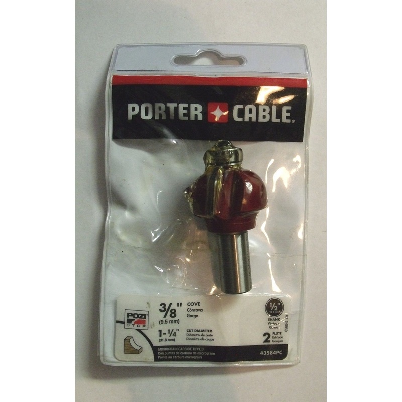 Porter Cable 43584PC 3/8" Cove Router Bit 1/2" Shank