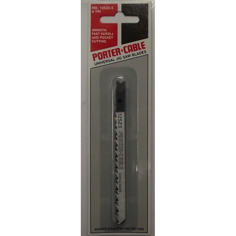 Porter Cable 6TPI 4" Universal Shank Jig Saw Blades 5Blades 12523-5 Swiss