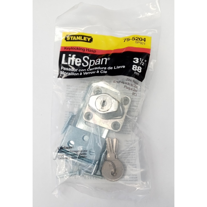 Stanley 75-5204 3-1/2" Keylocking Steel Safety Hasp