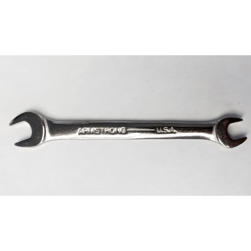 ARMSTRONG 53-022 8MM X 9MM OPEN END WRENCH CHROME FULL POLISH USA