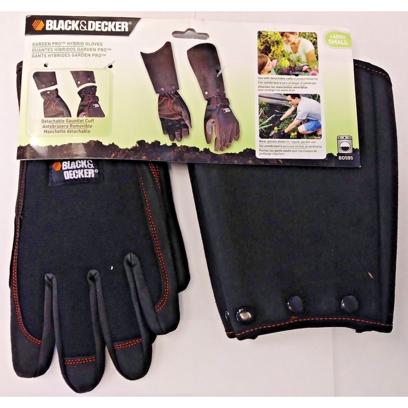 Black & Decker BD595 Ladies Small Garden Pro Hybrid Gloves With Detachable Cuff