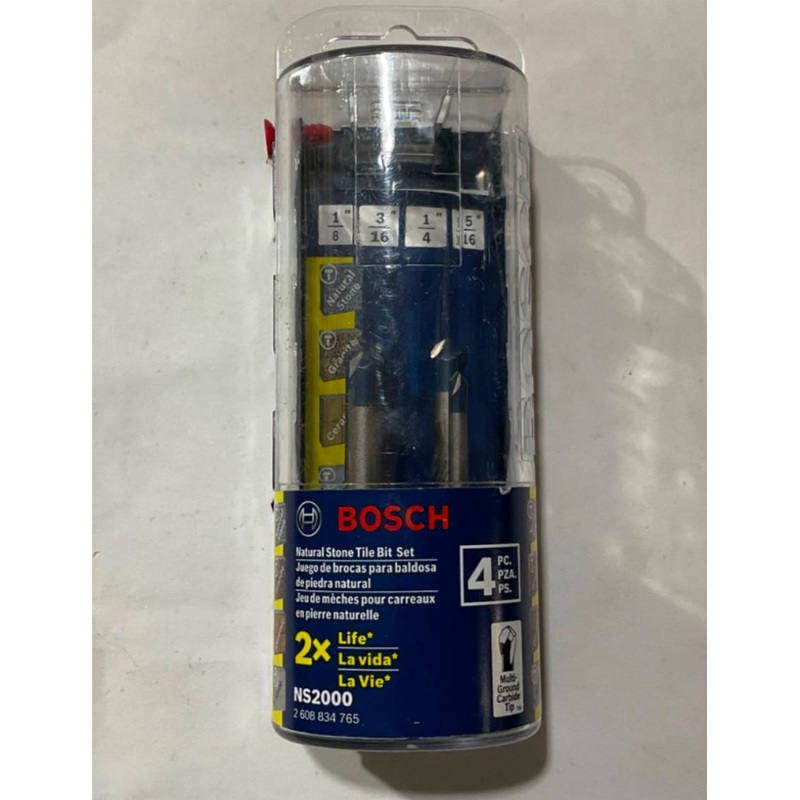 Bosch NS2000 4pc Natural stone Tile Bit Set #2