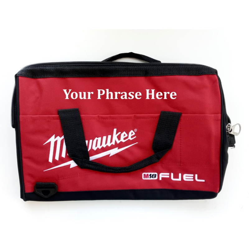 Milwaukee 50-55-3560 Soft Side Contractor Bag 16"x9.5"x11" CUSTOM EMBROIDERED