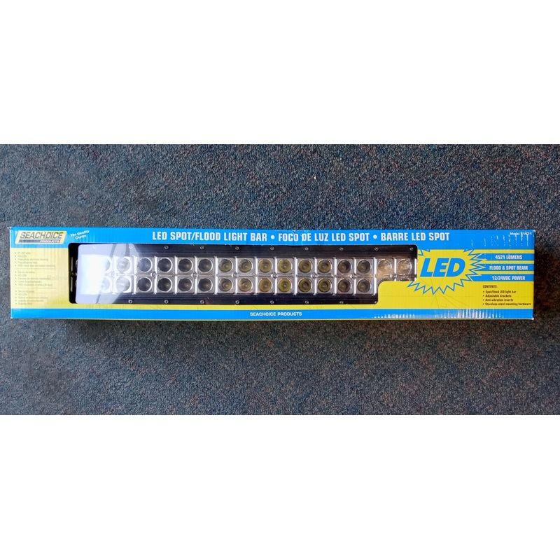 Seachoice 51671 22 Inch LED Spot/Flood Light Bar, 40 LEDs - Black Housing