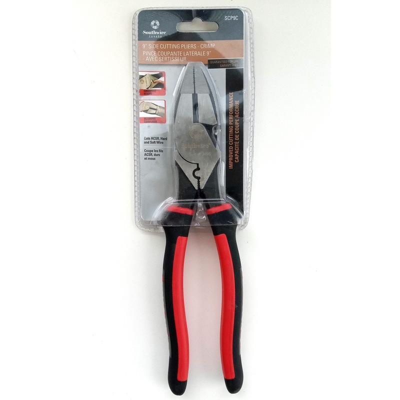Southwire SCP9C Side Cutting Pliers with Crimper, 9-Inch