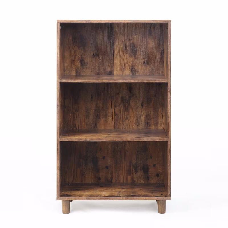 SunnyPoint WF-CMJ-WD-BOOKCASE Brown Wood 3-Tier Bookcase