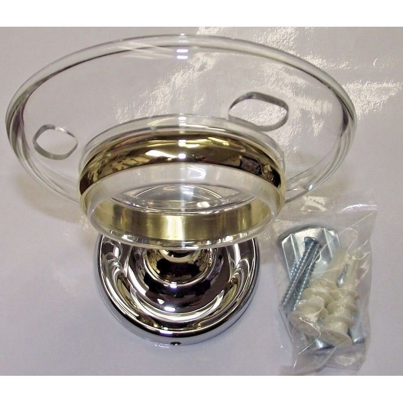 Taymor 04-CB7905 Maxwell Toothbrush & Tumbler Holder Chrome & Brass