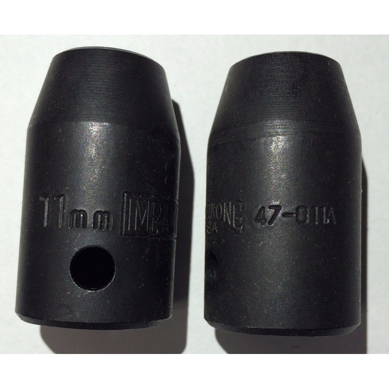 Armstrong 47-011A 11mm 1/2" Drive Impact Socket 6pt. USA 2PCS
