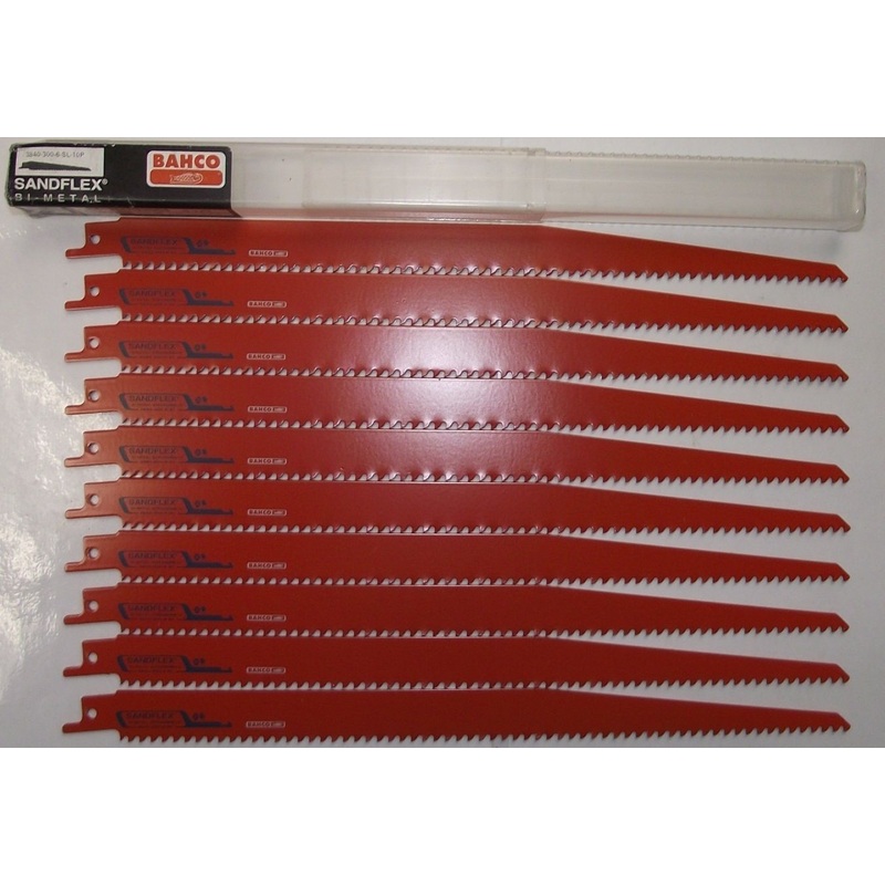Bahco by Snap On 3840-300-6-SL-10P 12" 6 TPI Metal Cutting Recip Blades 10pcs.