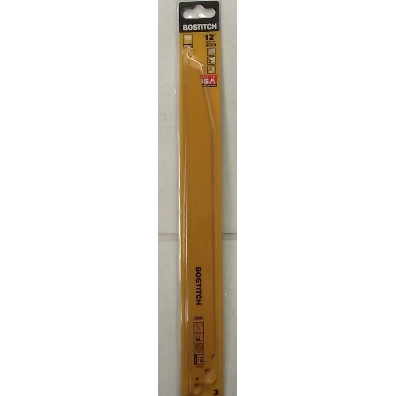Bostitch BSA4870M 12" x 10 TPI Demo Recip Blade 3-Pack USA