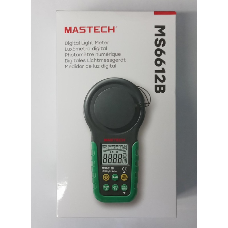 Mastech MS6612B Digital Luxmeter Light Meter Auto Range Peak 200000 Lux
