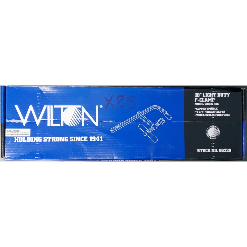 Wilton 86320 2000S-18C Light Duty 18" F-Clamp w/ Copper Spindle