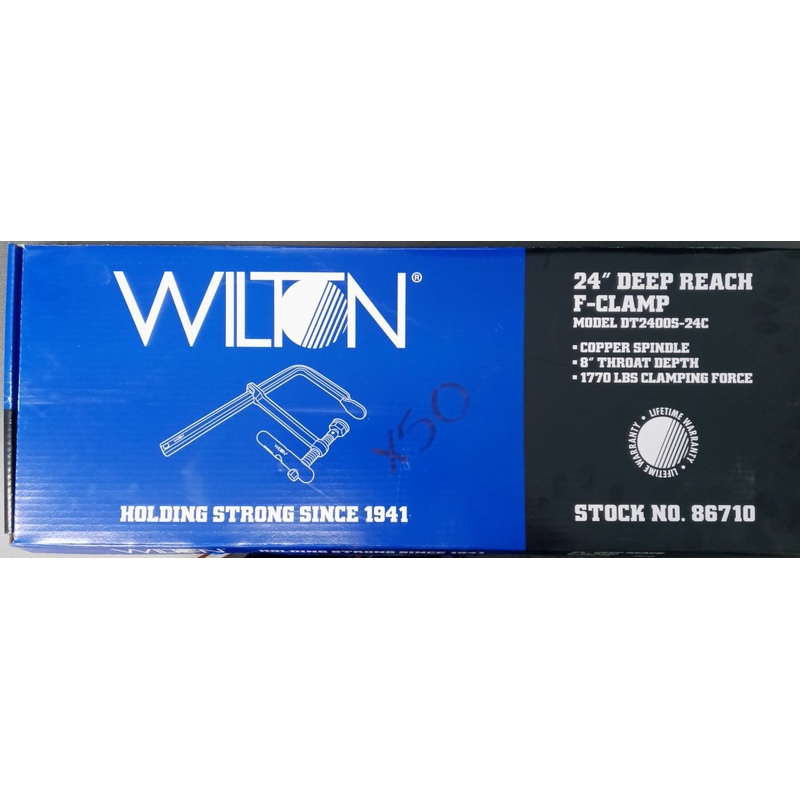 Wilton 86710 DT2400S-24C Deep Reach 24" F-Clamp w/ Copper Spindle