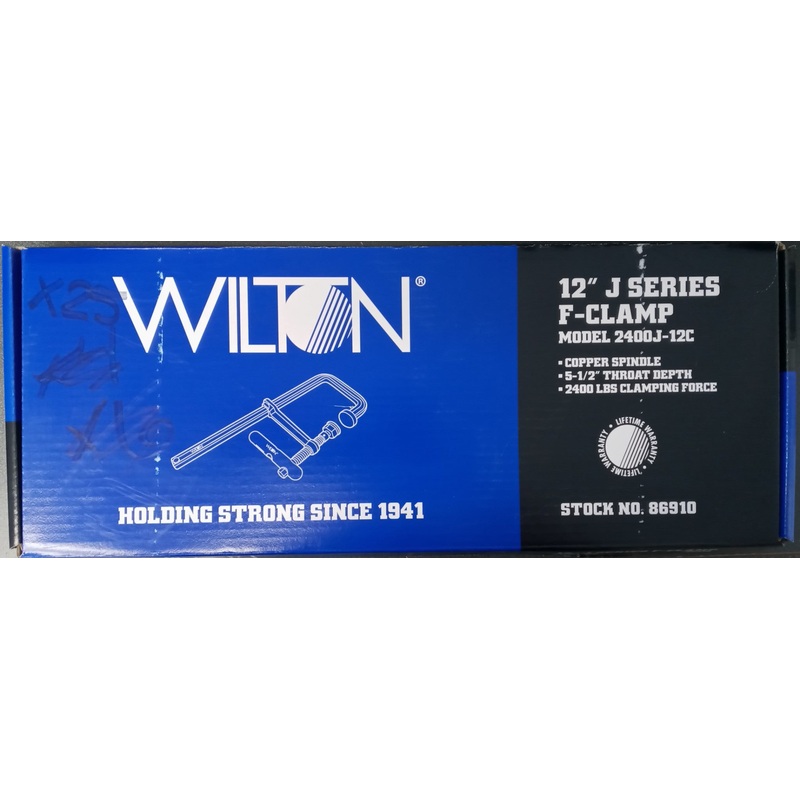 Wilton 86910 2400J-12C J Series 12" F-Clamp w/ Copper Spindle