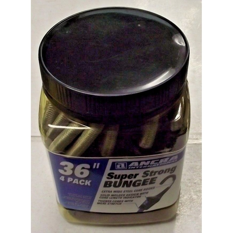 Ancra 95710 Super Strong Bungee Cords, Gray, 4-Pack, 36-Inch BULK