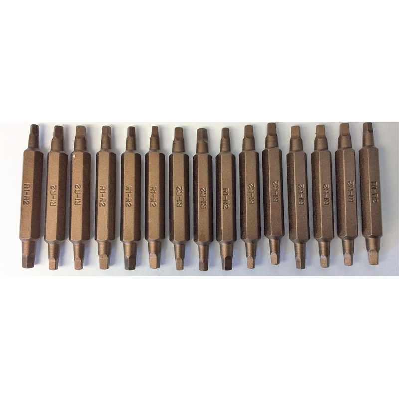 Bosch 9916473 R1 & R2 2" Double Ended Square Screw Tips USA 15PCS