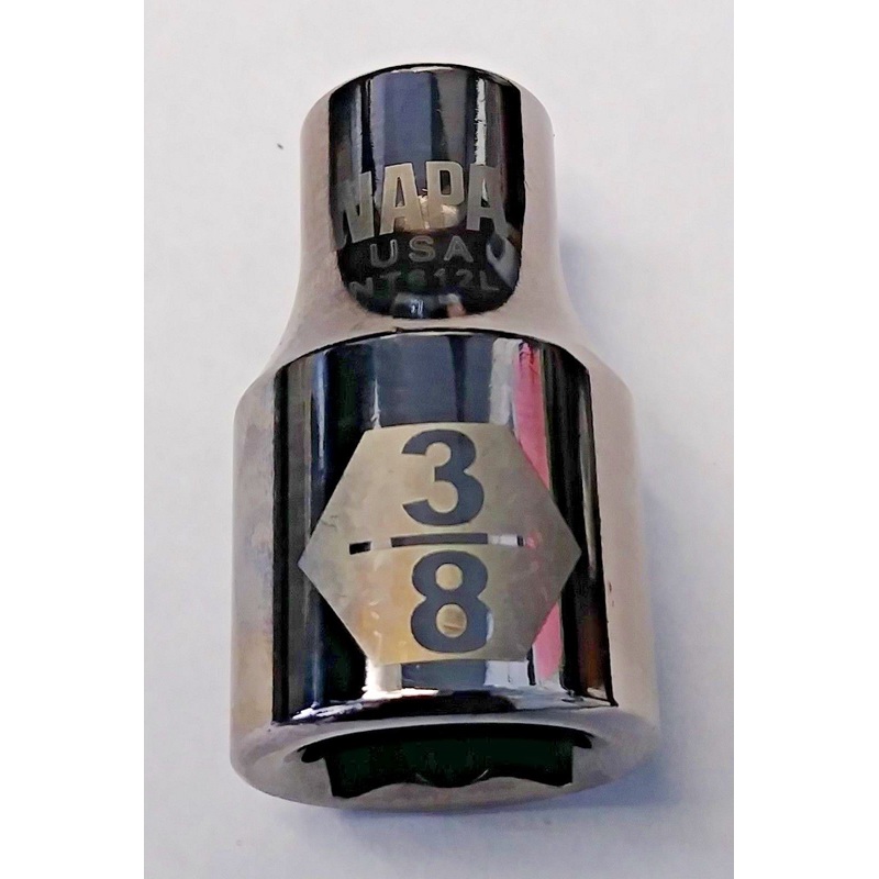 NAPA NT612L 3/8" Shallow SAE 1/2" Drive 6 Point Socket USA