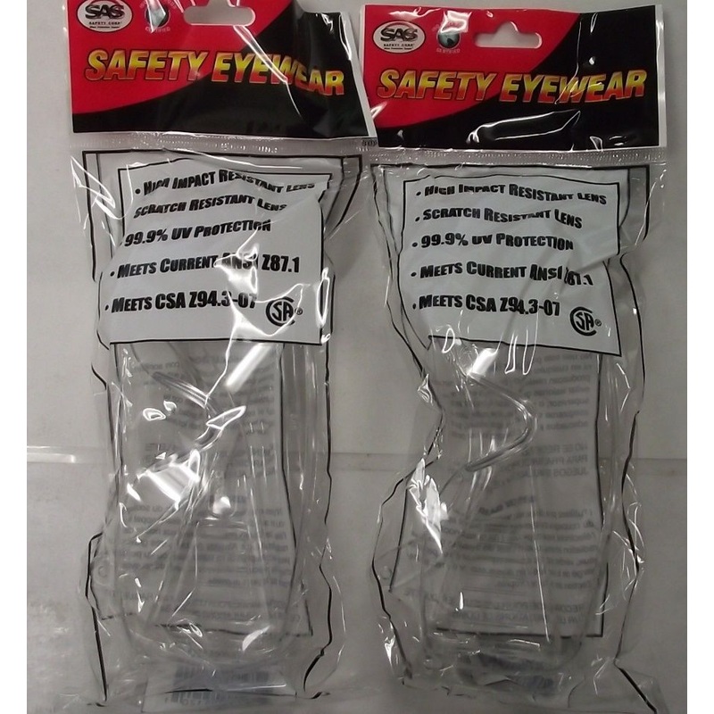 SAS Safety Corp 5120 Worker Bee Safety Glasses Visitor Spectacles 2 Pair