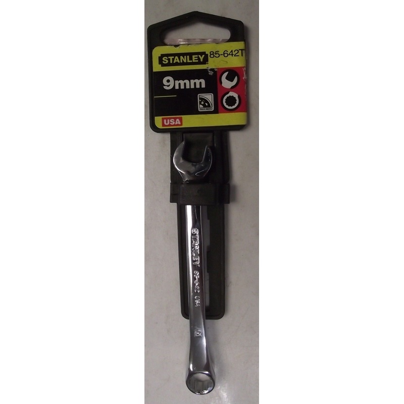 Stanley 85-642 9mm Full Polish Combination Wrench 12pt USA