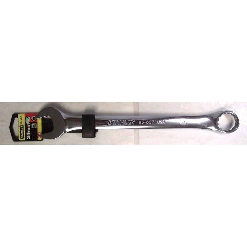Stanley 85-657 24mm Full Polish Combination Wrench 12pt USA
