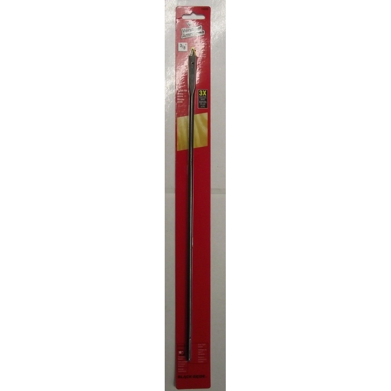 Vermont American 14426 Black Oxide Extended Self Feed Spade Bit 3/8" x 16