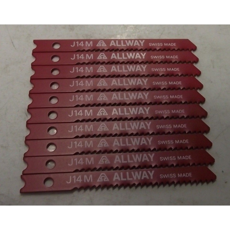 ALLWAY by Bosch 2608638535 2-3/4" x 14TPI U-Shank Jig Saw Blades Swiss J14M 10PC