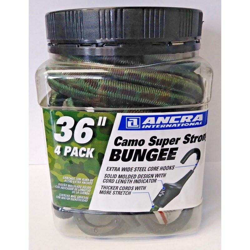 Ancra 95730 36" Camo Super Strong Bungee Cords 4 Pack