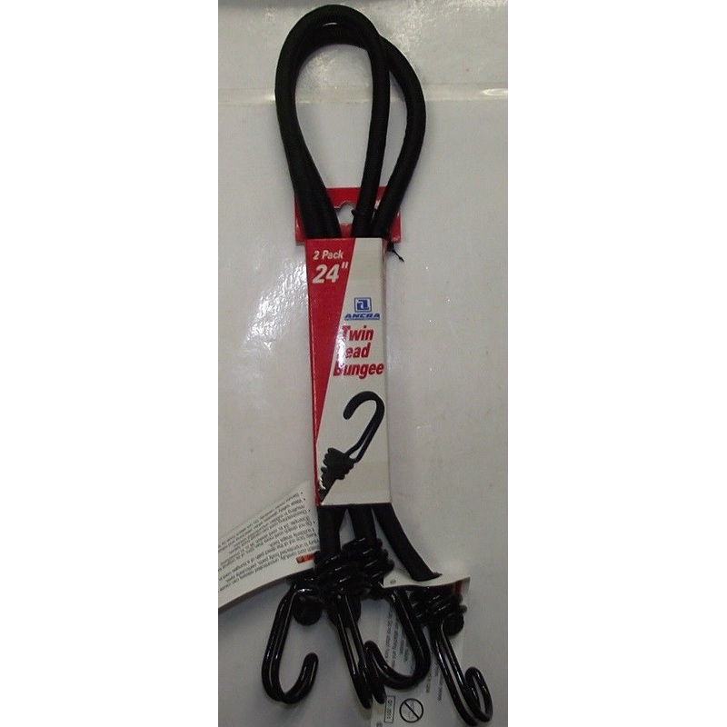 Ancra 95738 Twin Lead Bungee Cords Black 2-Pack 24-Inch