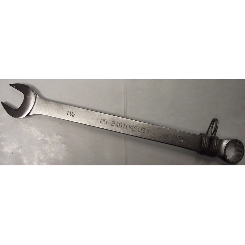 Armstrong 25-248TH 1-1/2" 12 Point Satin Finish Combo Wrench Tether Ready USA