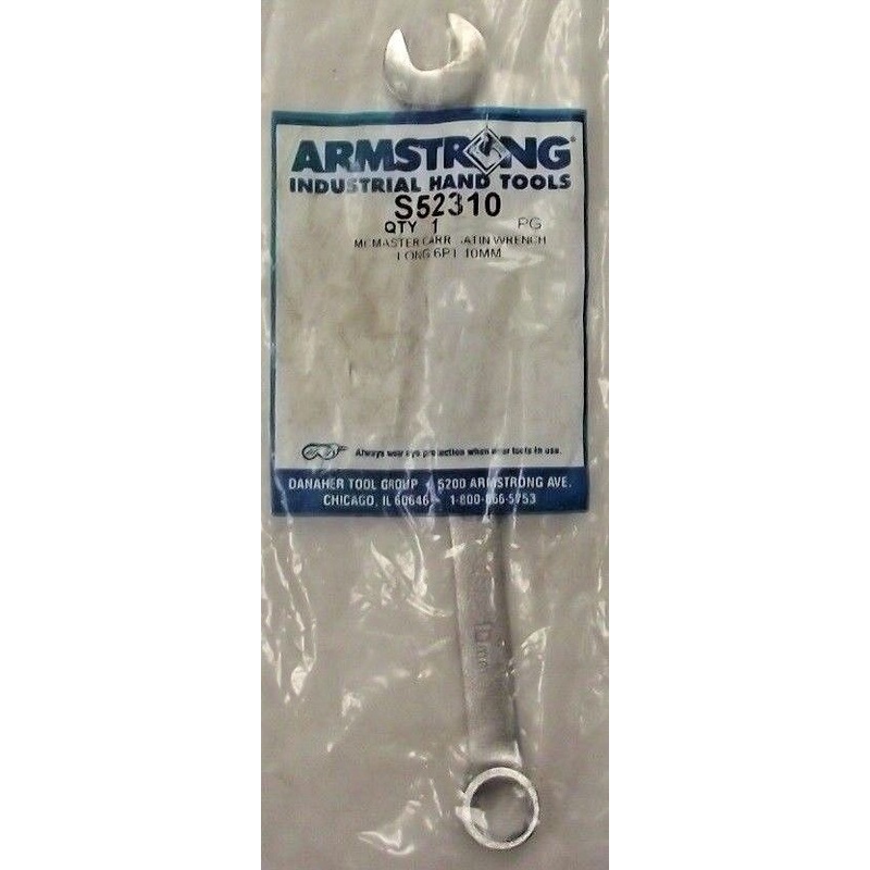 Armstrong S52310 10mm Long Satin Combination 6 Point Wrench USA