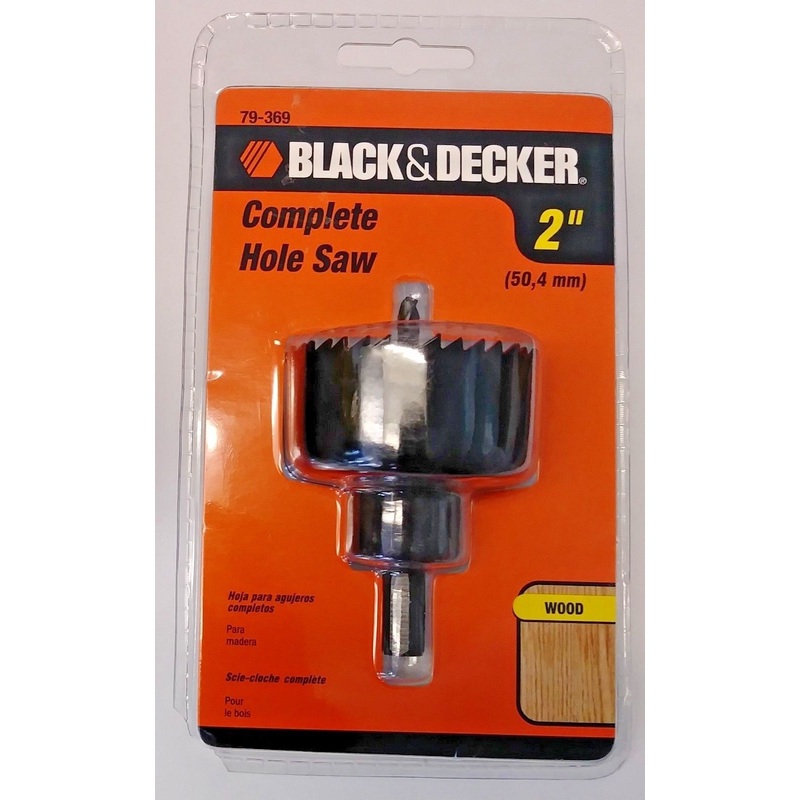 Black & Decker 79-369 2" Complete Wood Hole Saw With Mandrel
