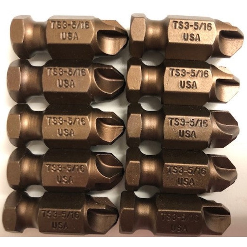 Bosch 1609433988 TS3 - 5/16 ISO x 1" Insert Bits USA 10 Pieces