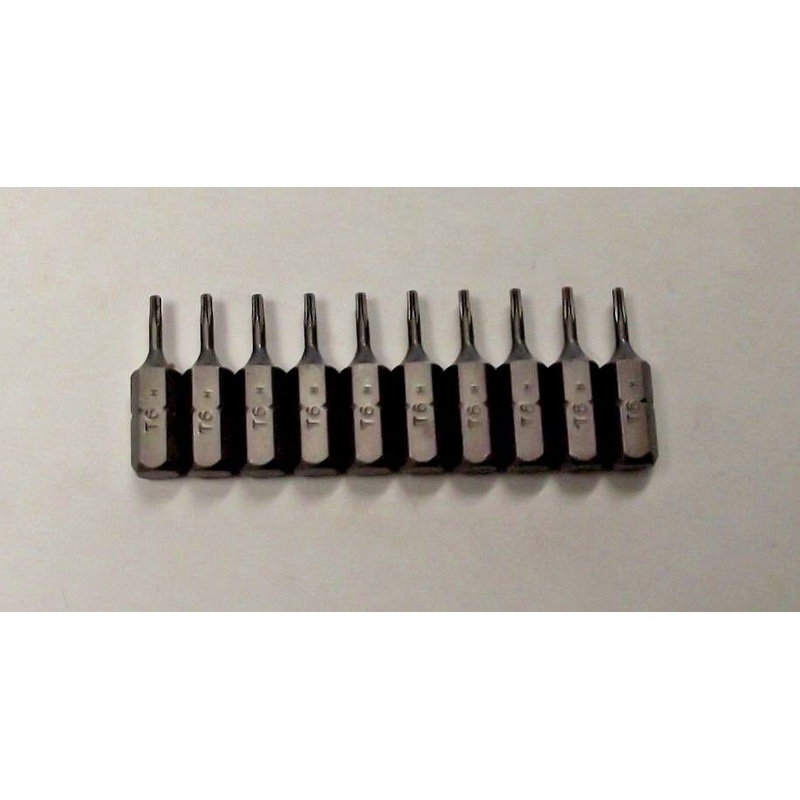 Bosch 2608521B18/41211 T6 x 1" Insert Bits Screw Tips 10pcs.